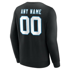 Carolina Panthers Team Authentic Personalized Name & Number Sweatshirt - Black - NFL