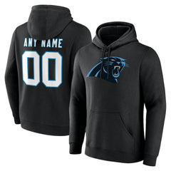 Carolina Panthers Team Authentic Personalized Name & Number Hoodie - Black - NFL
