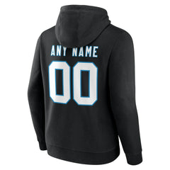 Carolina Panthers Team Authentic Personalized Name & Number Hoodie - Black - NFL