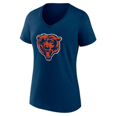 Chicago Bears Women's Team Authentic Personalized Name & Number V-Neck T-Shirt - Navy - NFL