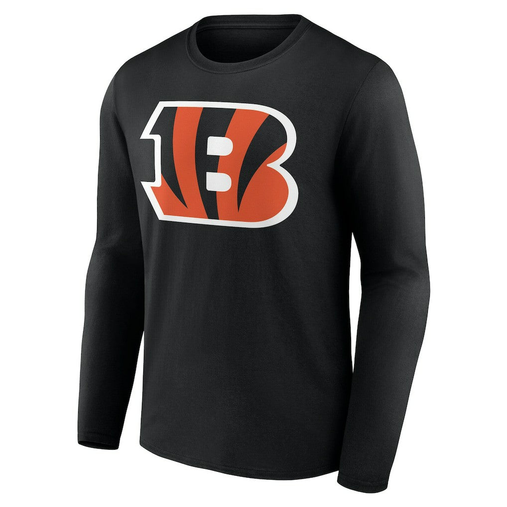 Cincinnati Bengals Team Authentic Personalized Name & Number Long Sleeve T-Shirt - Black - NFL
