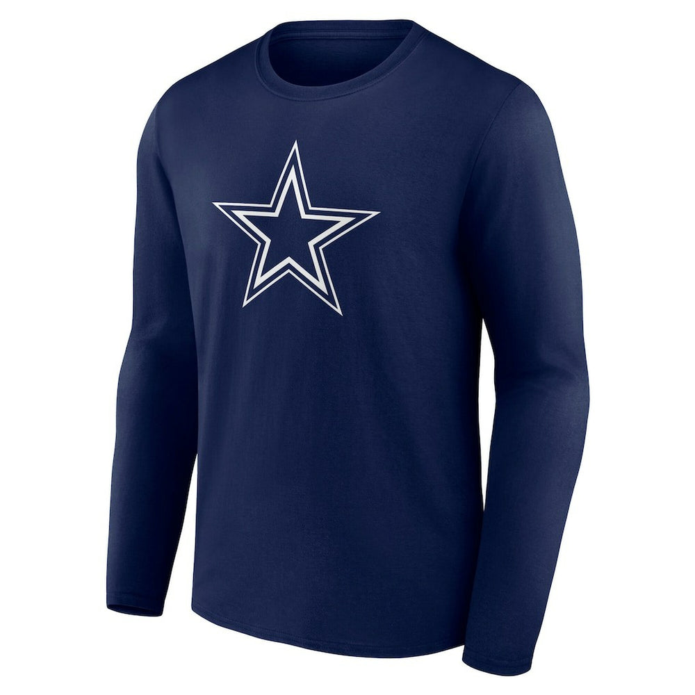 Dallas Cowboys Team Authentic Personalized Name & Number Long Sleeve T-Shirt - Navy - NFL