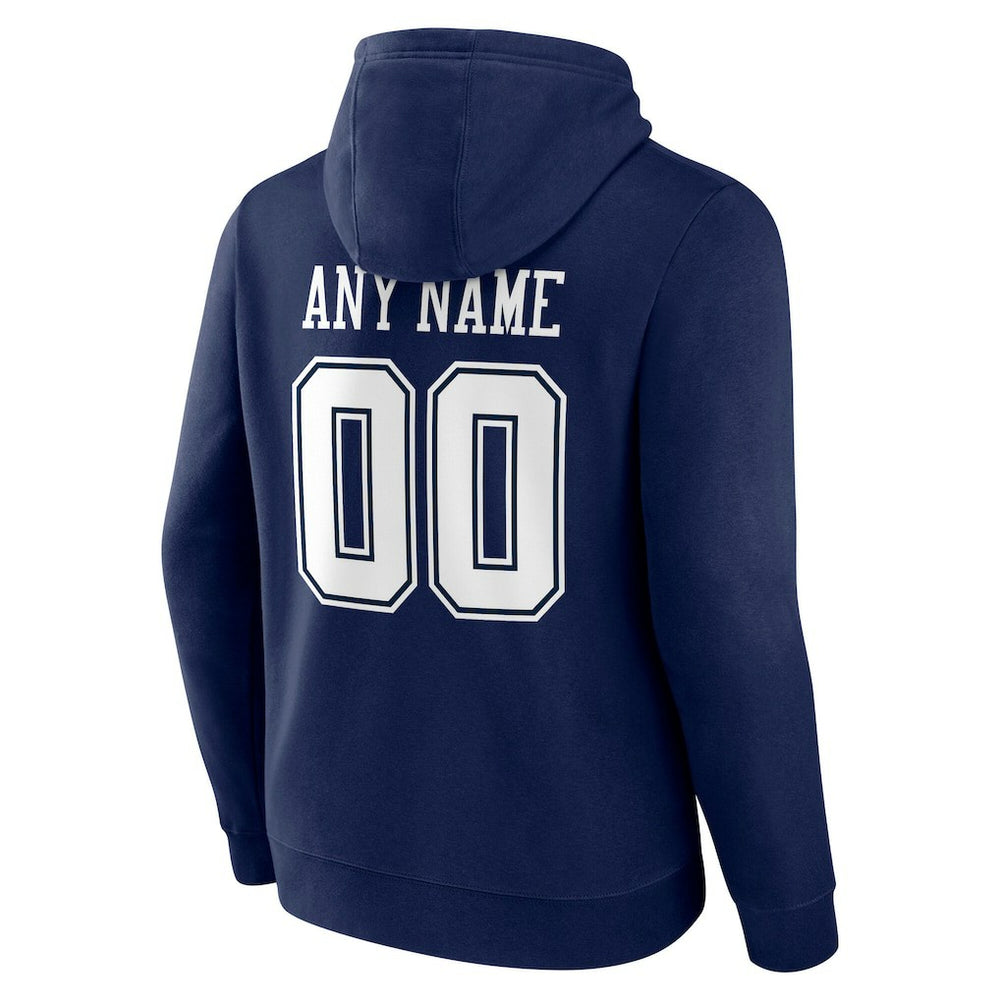 Dallas Cowboys Team Authentic Personalized Name & Number Hoodie - Navy - NFL