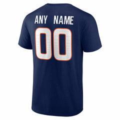 Denver Broncos Team Authentic Personalized Name & Number T-Shirt - Navy - NFL