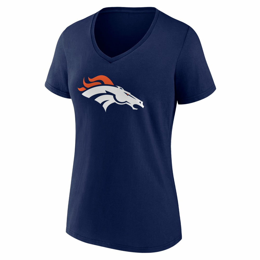 Denver Broncos Women's Team Authentic Personalized Name & Number V-Neck T-Shirt - Navy - NFL