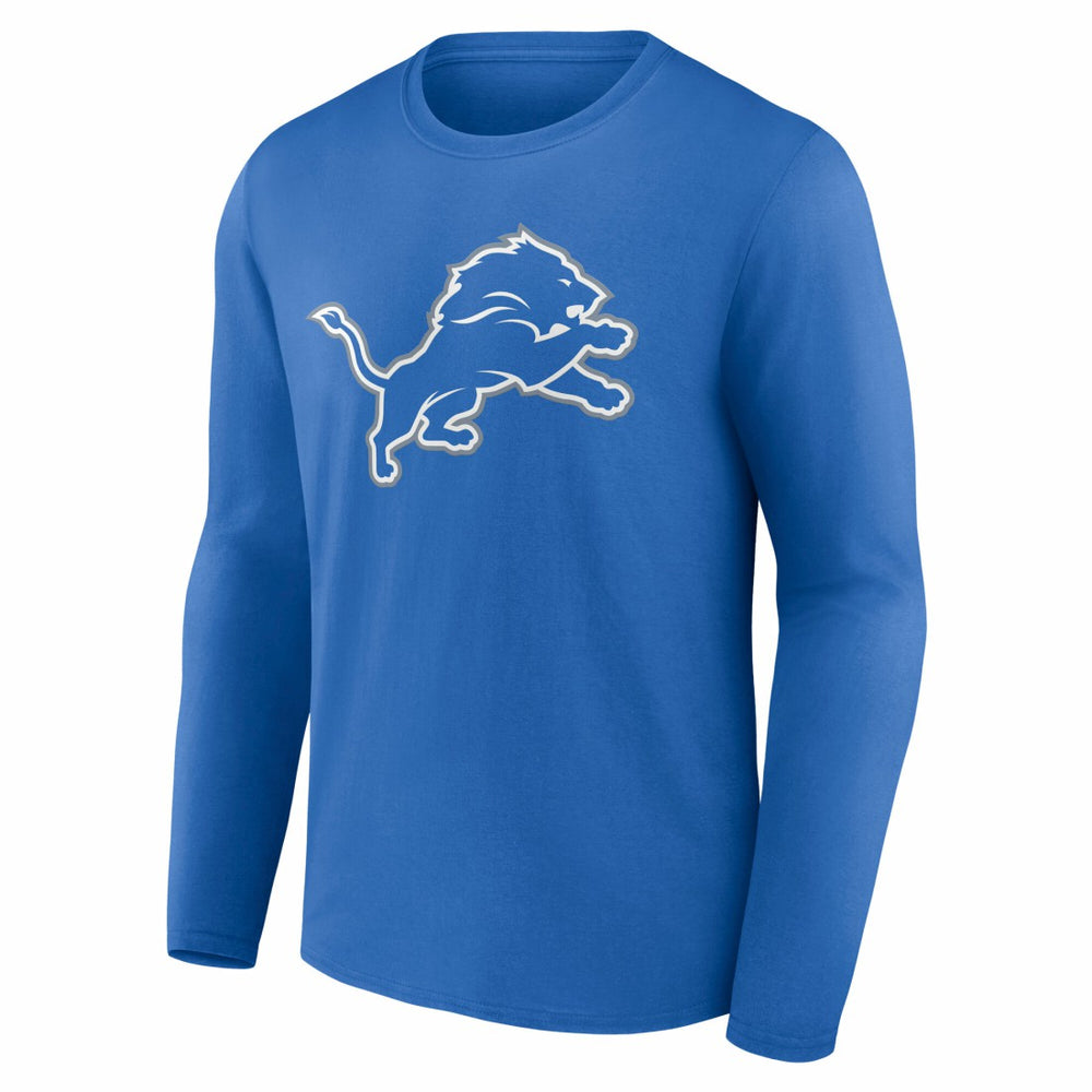 Detroit Lions Team Authentic Personalized Name & Number Long Sleeve T-Shirt - Blue - NFL