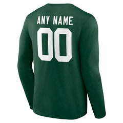 Green Bay Packers Team Authentic Personalized Name & Number Long Sleeve T-Shirt - Green - NFL