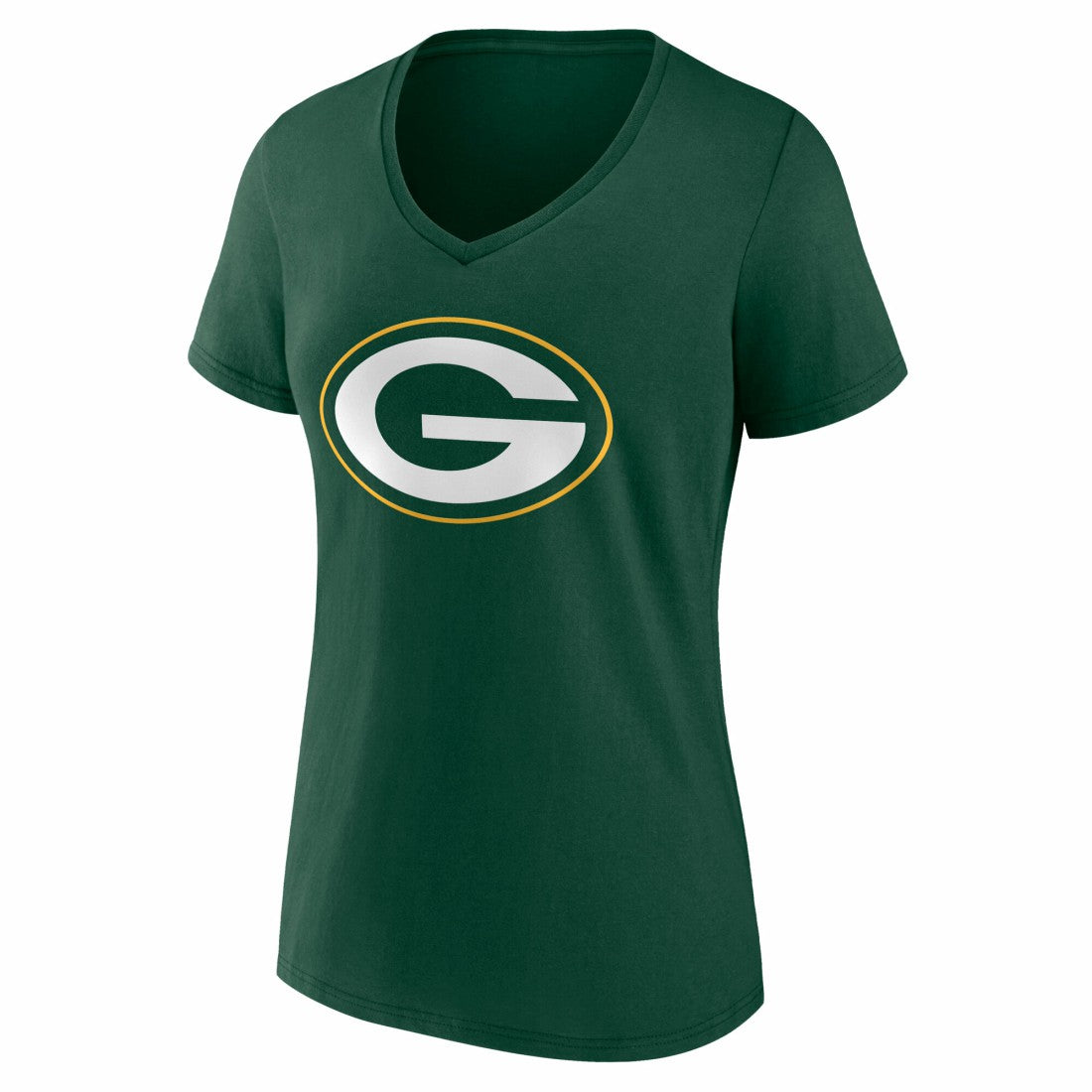 Green Bay Packers Women's Team Authentic Personalized Name & Number V-Neck T-Shirt - Green - NFL