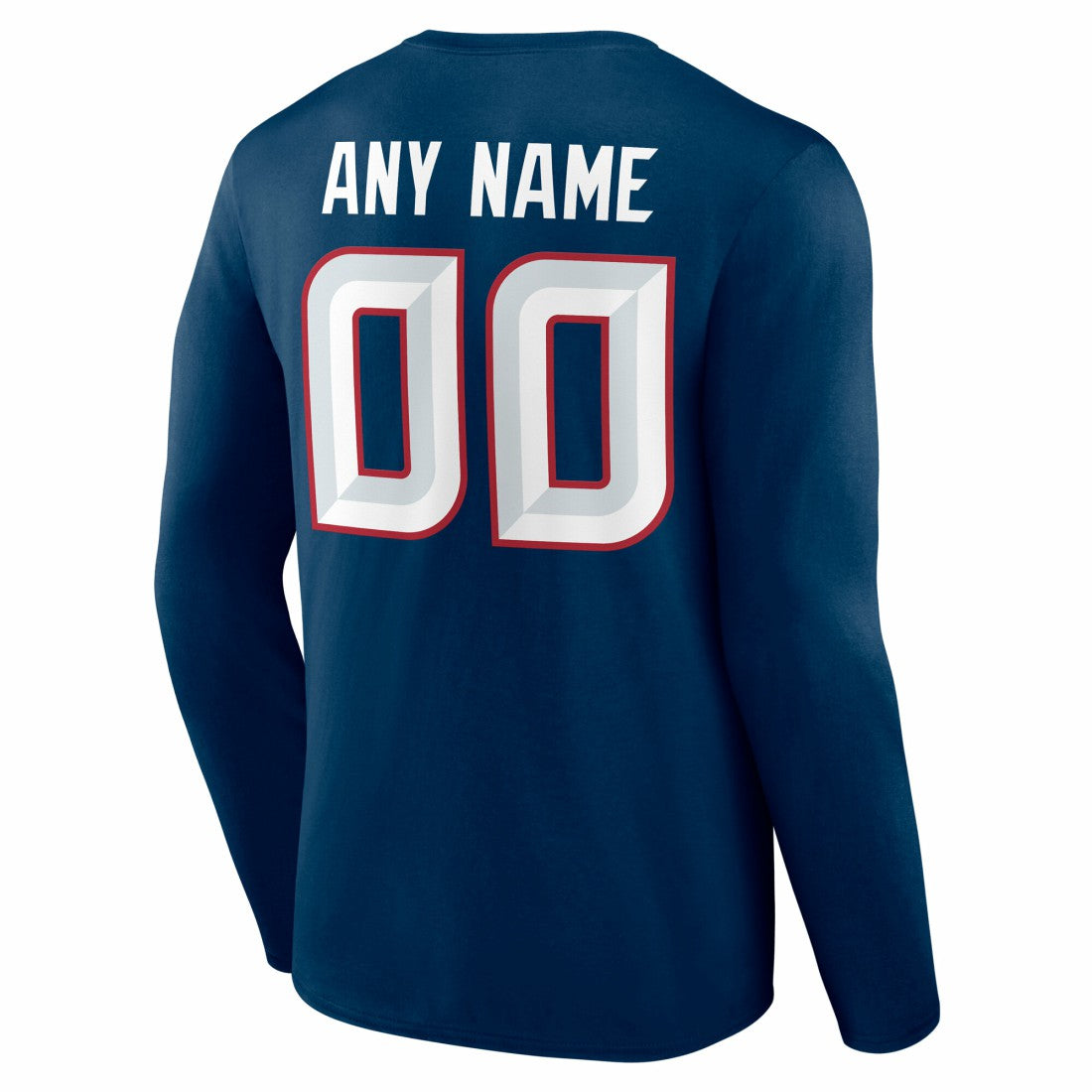 Houston Texans Team Authentic Personalized Name & Number Long Sleeve T-Shirt - Navy - NFL