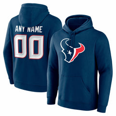 Houston Texans Team Authentic Personalized Name & Number Hoodie - Navy - NFL