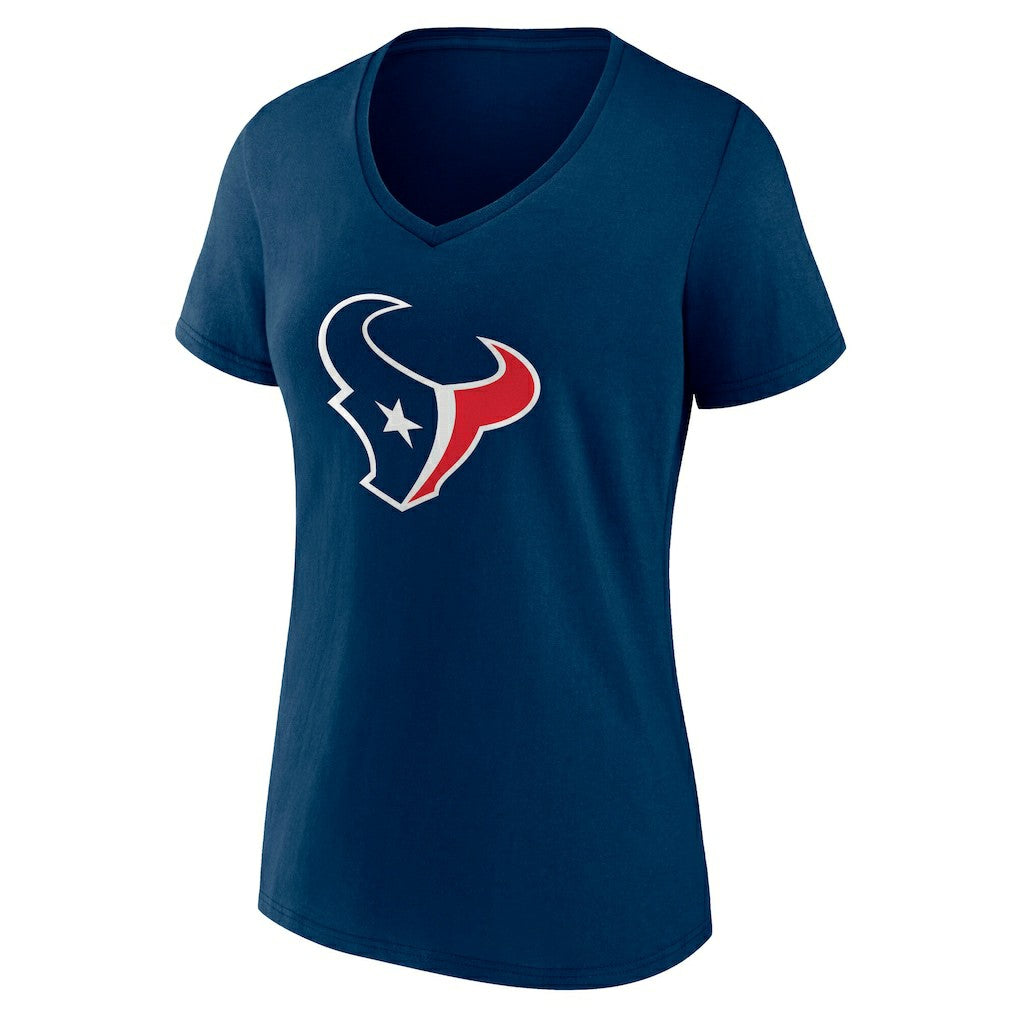 Houston Texans Women's Team Authentic Personalized Name & Number V-Neck T-Shirt - Navy - NFL