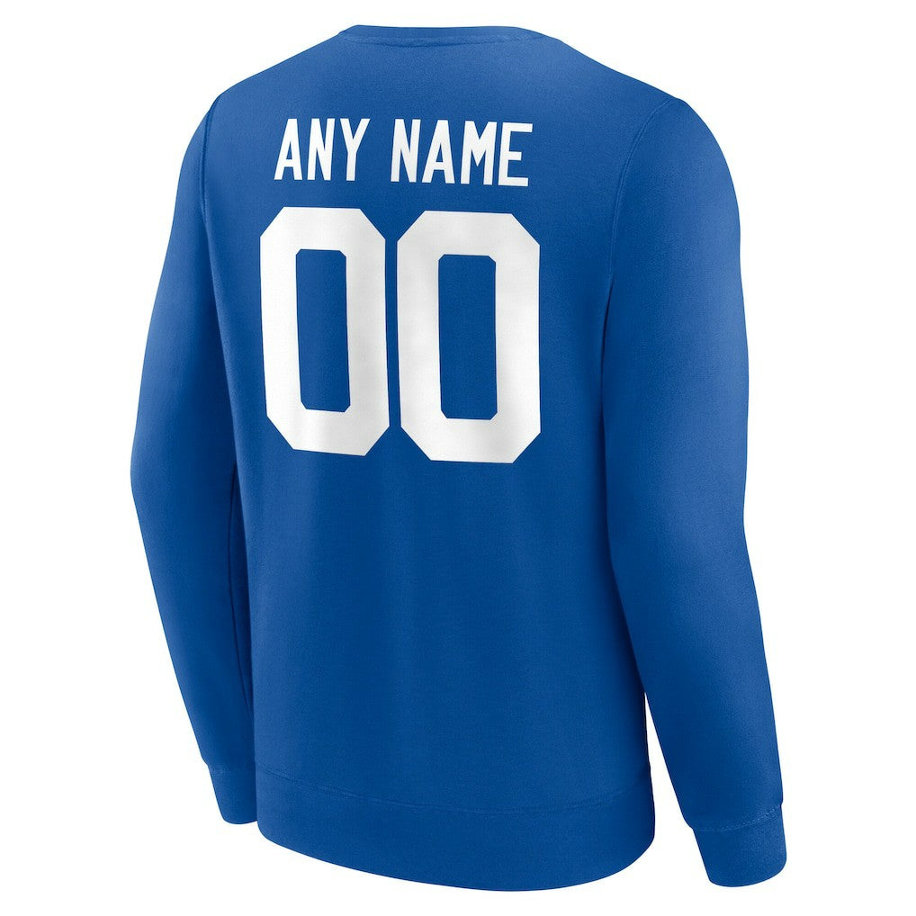 Indianapolis Colts Team Authentic Personalized Name & Number Sweatshirt - Royal - NFL