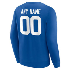 Indianapolis Colts Team Authentic Personalized Name & Number Sweatshirt - Royal - NFL