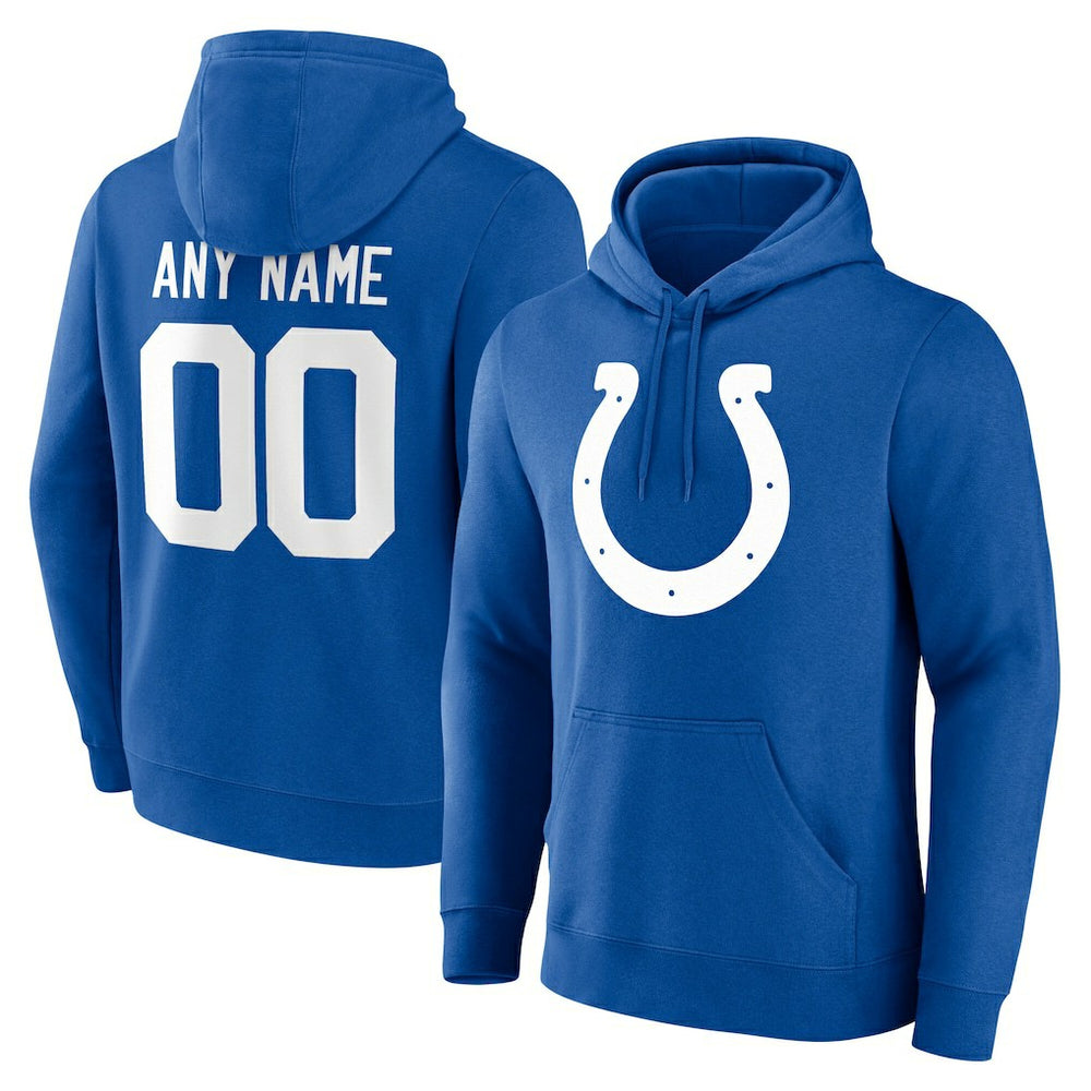 Indianapolis Colts Team Authentic Personalized Name & Number Hoodie - Royal - NFL