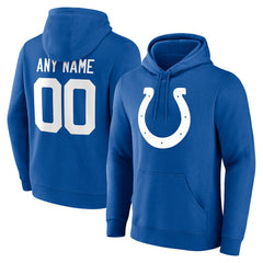 Indianapolis Colts Team Authentic Personalized Name & Number Hoodie - Royal - NFL