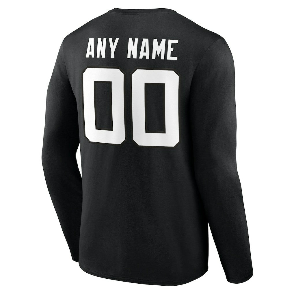 Jacksonville Jaguars Team Authentic Personalized Name & Number Long Sleeve T-Shirt - Black - NFL