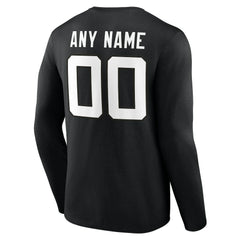 Jacksonville Jaguars Team Authentic Personalized Name & Number Long Sleeve T-Shirt - Black - NFL