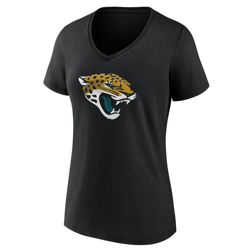 Jacksonville Jaguars Women's Team Authentic Personalized Name & Number V-Neck T-Shirt - Black - NFL