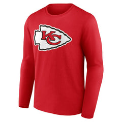 Kansas City Chiefs Team Authentic Personalized Name & Number Long Sleeve T-Shirt - Red - NFL