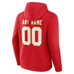 Kansas City Chiefs Team Authentic Personalized Name & Number Hoodie - Red - NFL