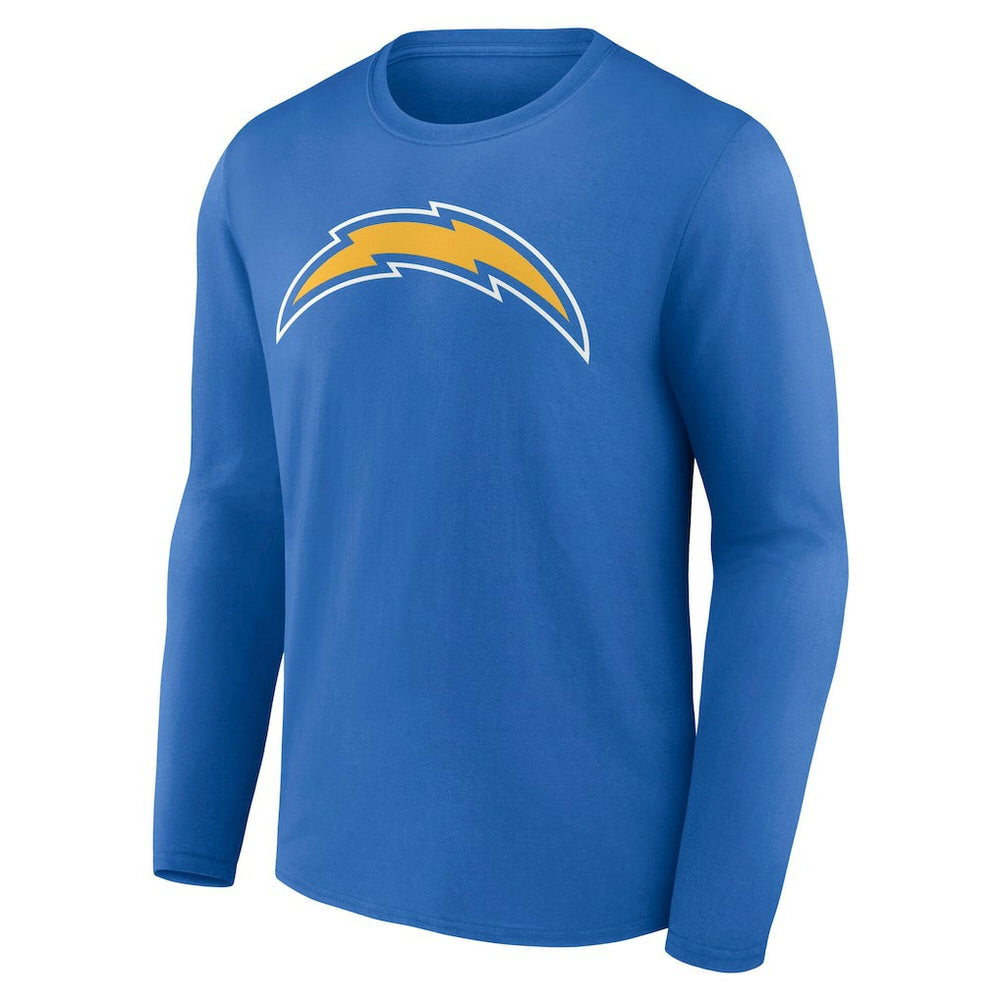 Los Angeles Chargers Team Authentic Personalized Name & Number Long Sleeve T-Shirt - Powder Blue - NFL