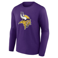 Minnesota Vikings Team Authentic Personalized Name & Number Long Sleeve T-Shirt - Purple - NFL