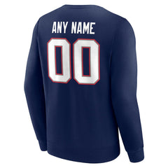 New England Patriots Team Authentic Personalized Name & Number Sweatshirt - Navy - NFL