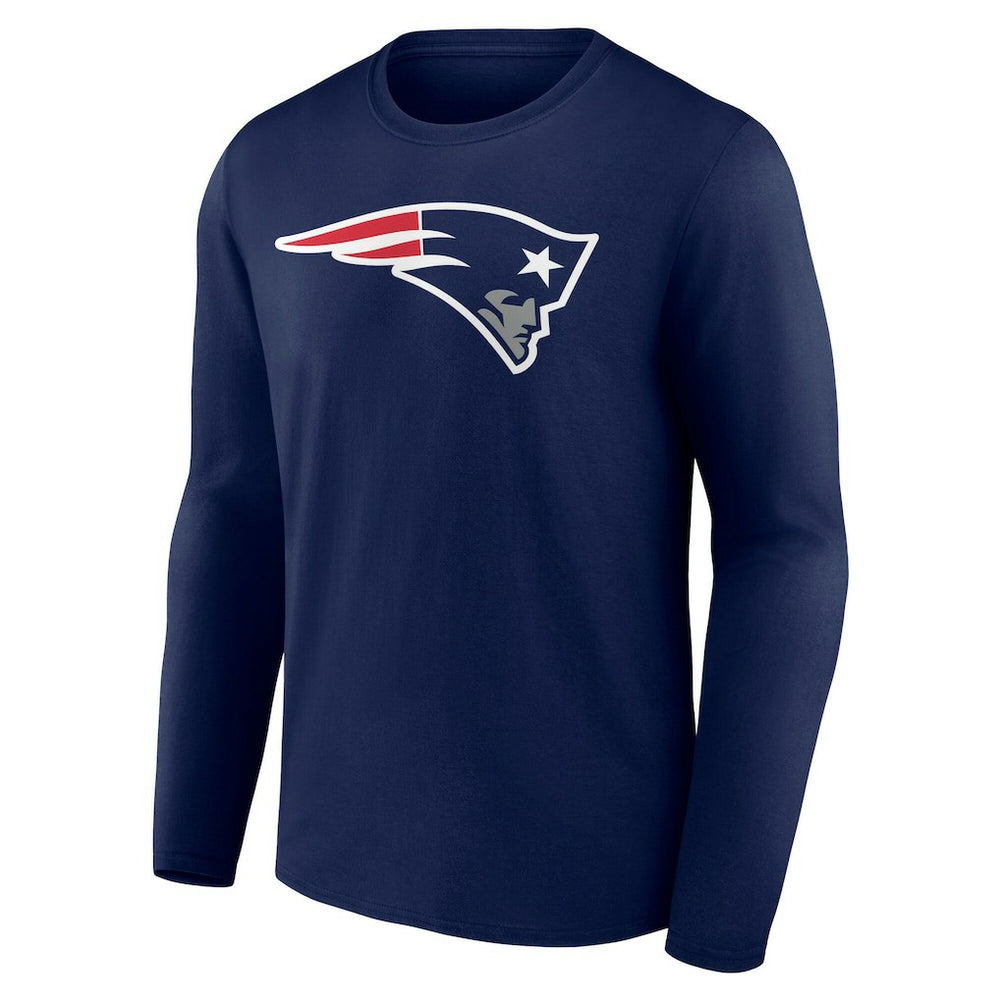 New England Patriots Team Authentic Personalized Name & Number Long Sleeve T-Shirt - Navy - NFL