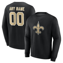 New Orleans Saints Team Authentic Personalized Name & Number Sweatshirt - Black - NFL