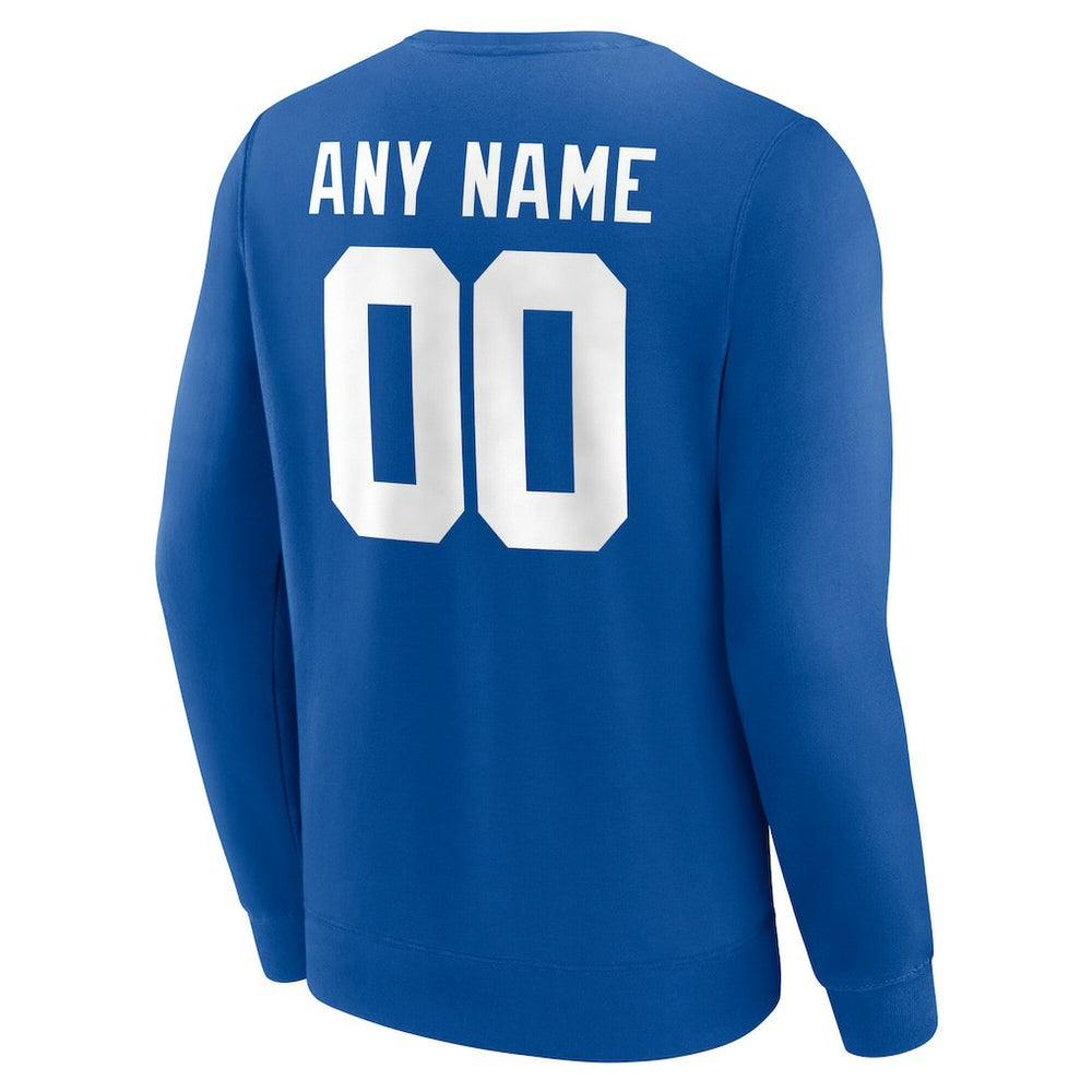 New York Giants Team Authentic Personalized Name & Number Sweatshirt - Royal - NFL