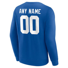 New York Giants Team Authentic Personalized Name & Number Sweatshirt - Royal - NFL