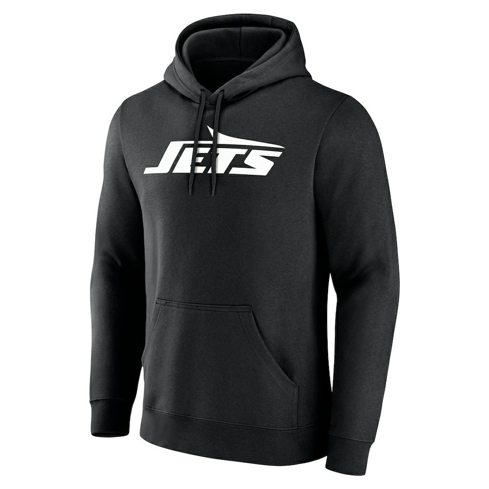 New York Jets Team Authentic Personalized Name & Number Hoodie - Black - NFL