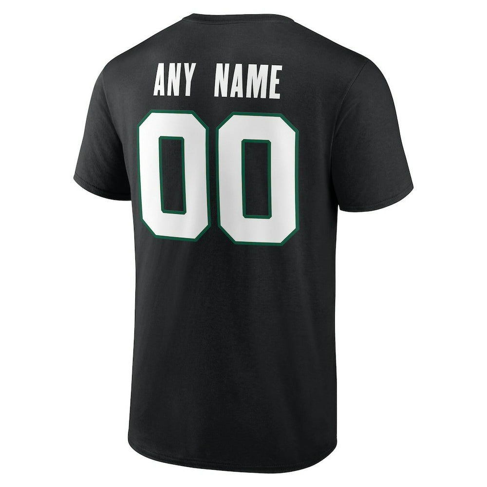New York Jets Team Authentic Personalized Name & Number T-Shirt - Black - NFL