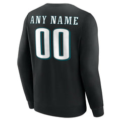 Philadelphia Eagles Team Authentic Personalized Name & Number Sweatshirt - Black - NFL