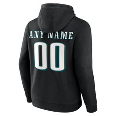 Philadelphia Eagles Team Authentic Personalized Name & Number Hoodie - Black - NFL