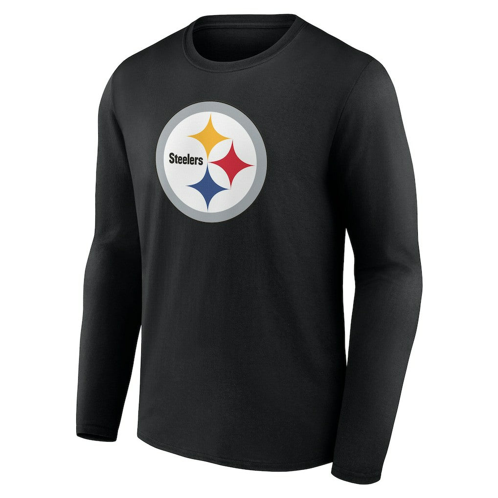 Pittsburgh Steelers Team Authentic Personalized Name & Number Long Sleeve T-Shirt - Black - NFL