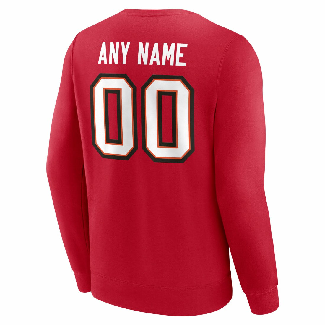 Tampa Bay Buccaneers Team Authentic Personalized Name & Number Sweatshirt - Red - NFL
