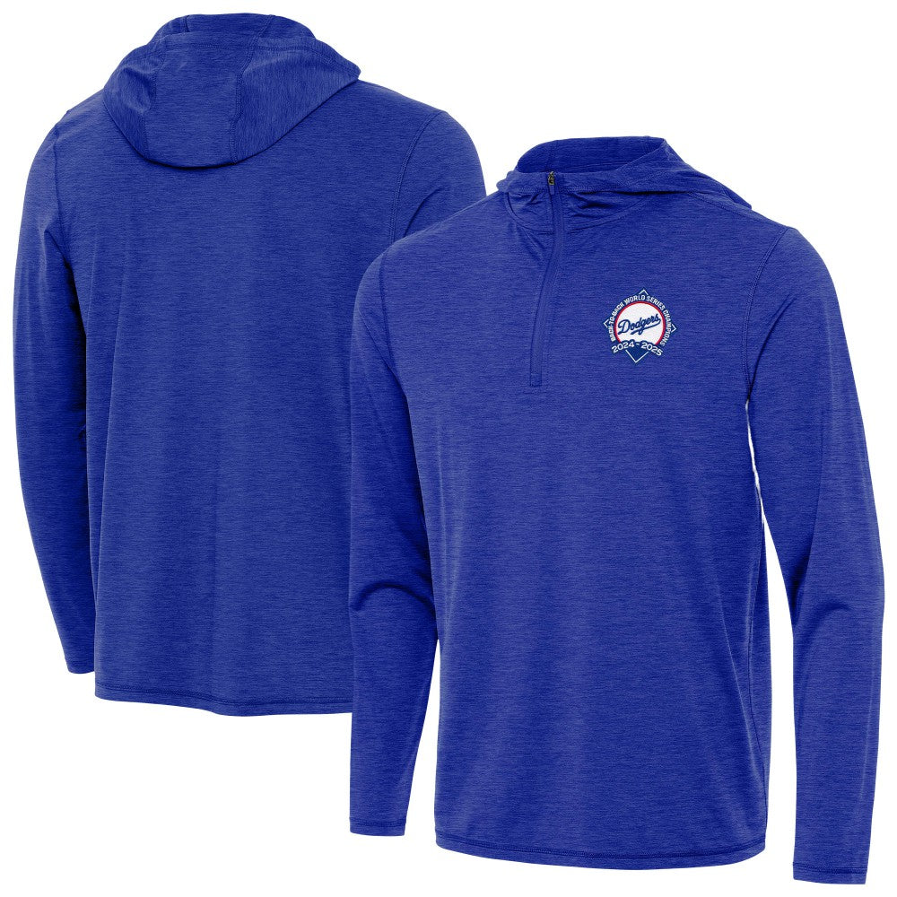 Los Angeles Dodgers Antigua Back-to-Back World Series Champions Tidy Quarter-Zip Hoodie Discount