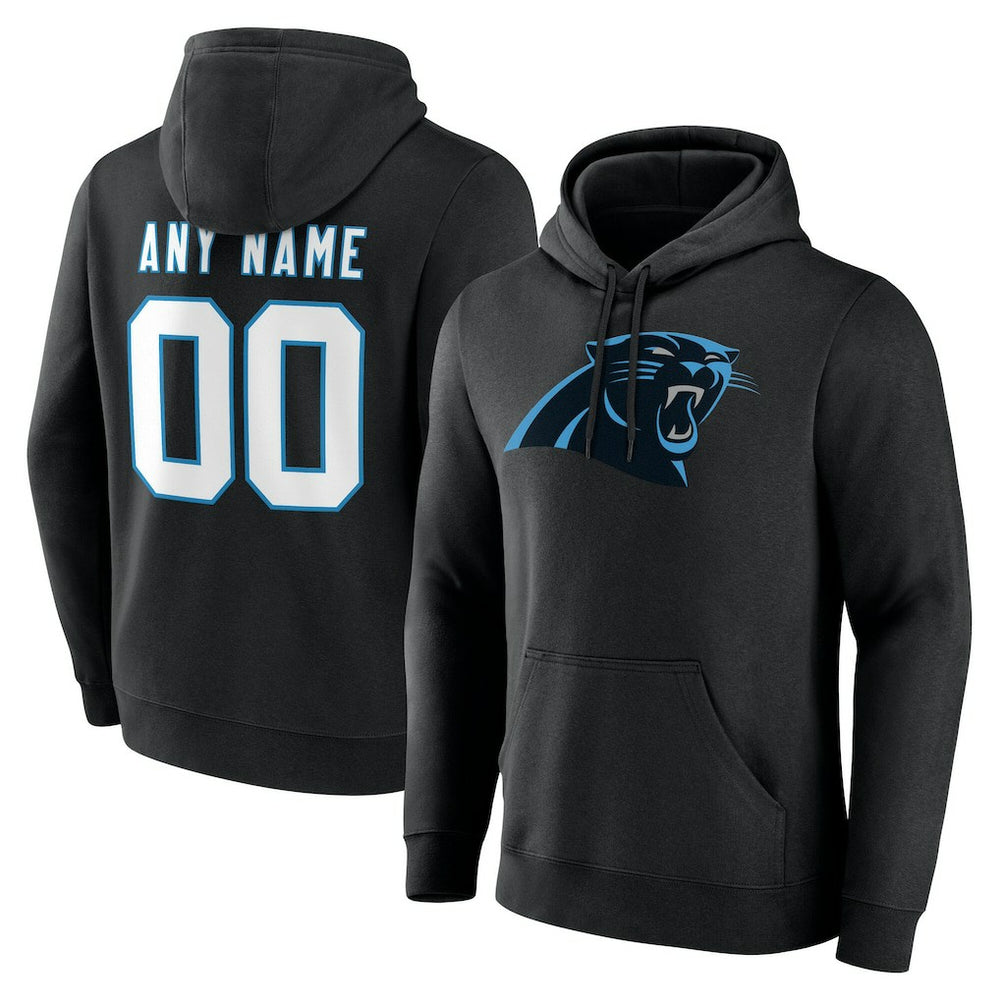 Carolina Panthers Big & Tall Team Authentic Custom Hoodie - Black - NFL
