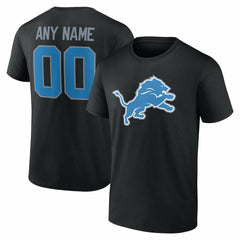 Detroit Lions Big & Tall Team Authentic Custom T-Shirt - Black - NFL