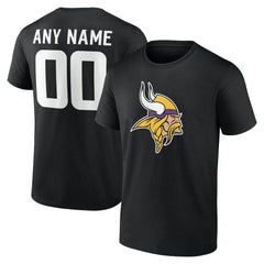 Minnesota Vikings Big & Tall Team Authentic Custom T-Shirt - Black - NFL