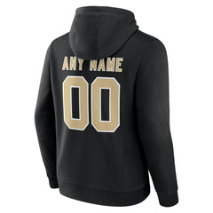 New Orleans Saints Big & Tall Team Authentic Custom Hoodie - Black - NFL