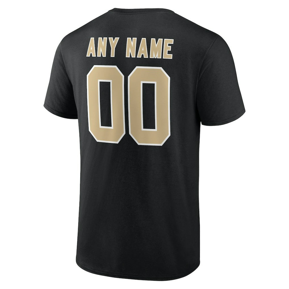 New Orleans Saints Big & Tall Team Authentic Custom T-Shirt - Black - NFL