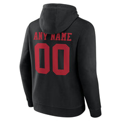 San Francisco 49ers Big & Tall Team Authentic Custom Hoodie - Black - NFL