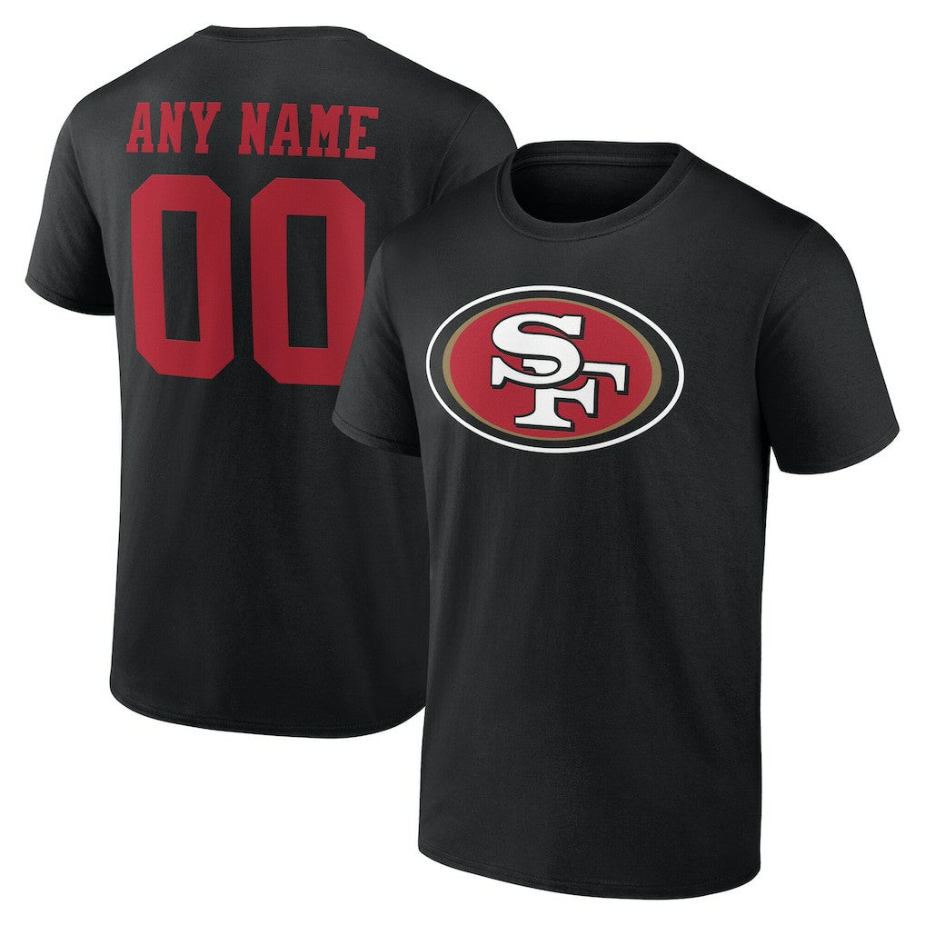 San Francisco 49ers Big & Tall Team Authentic Custom T-Shirt - Black - NFL