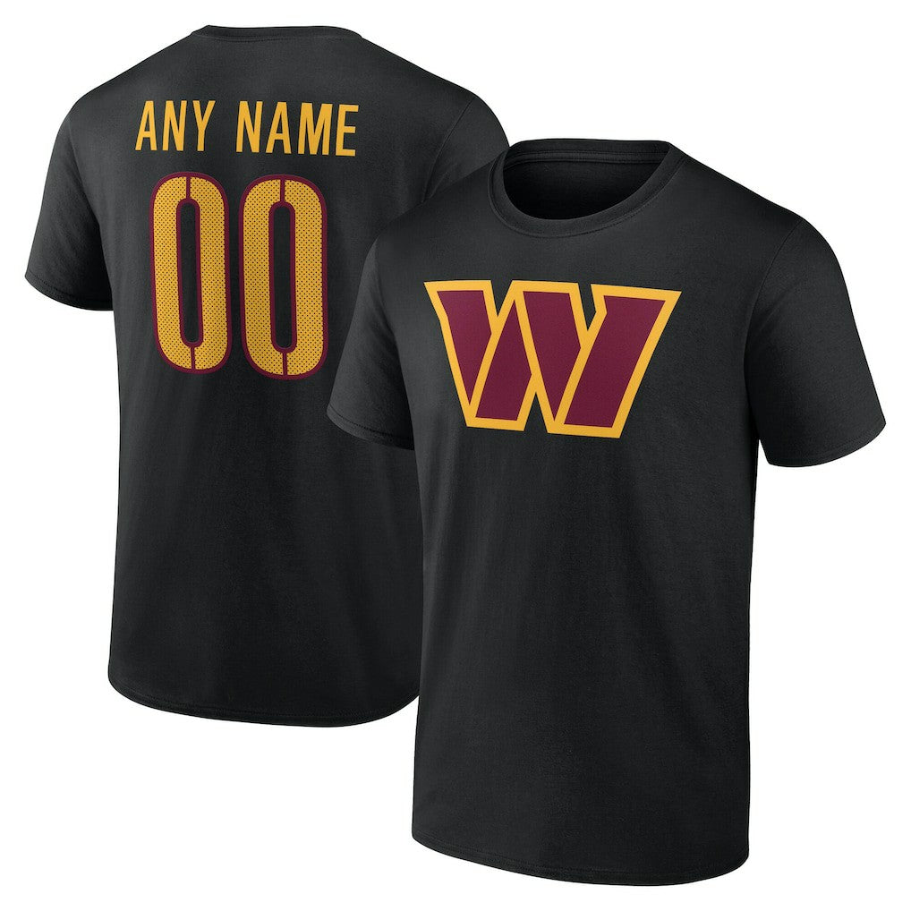 Washington Commanders Big & Tall Team Authentic Custom T-Shirt - Black - NFL