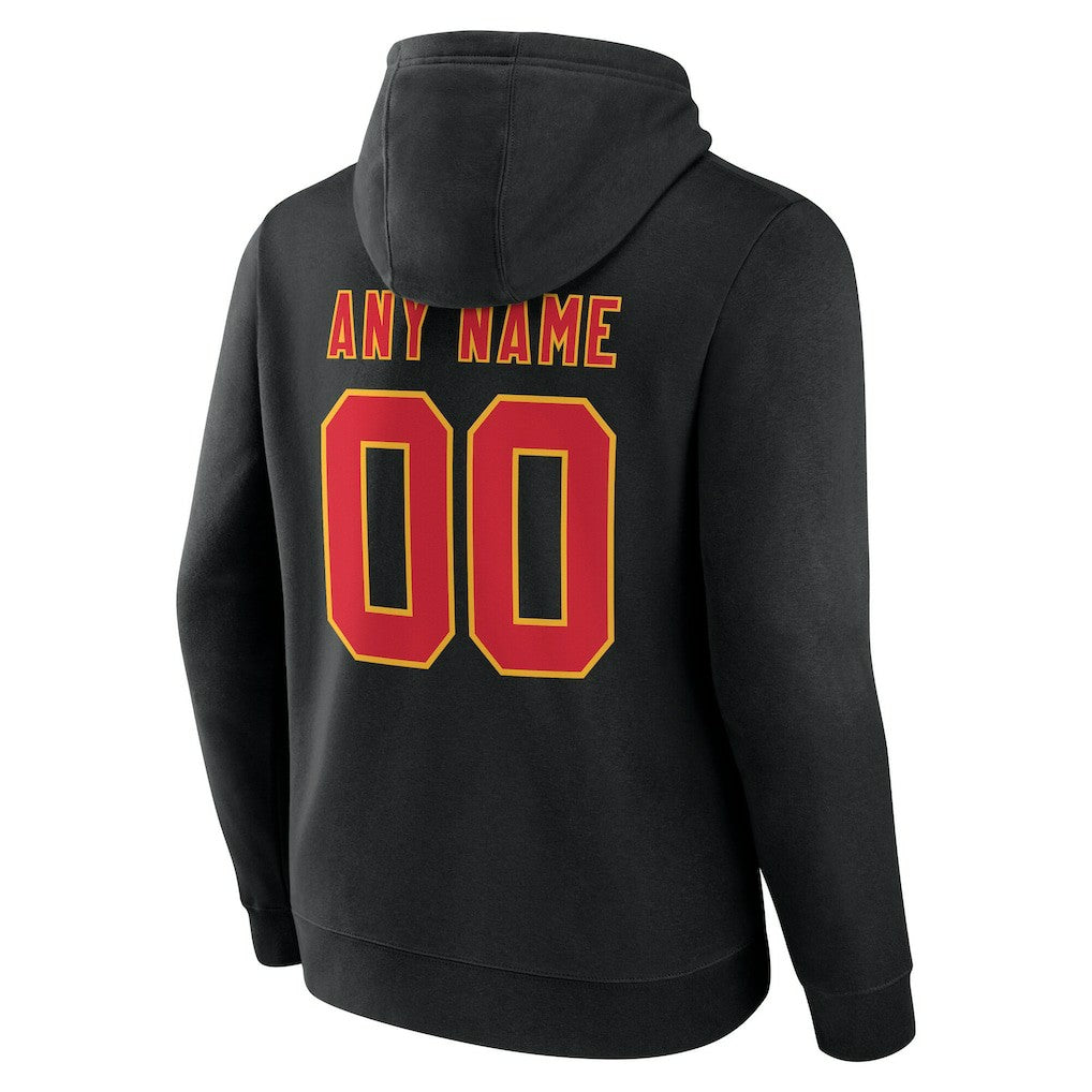 Kansas City Chiefs Big & Tall Team Authentic Custom Hoodie - Black - NFL