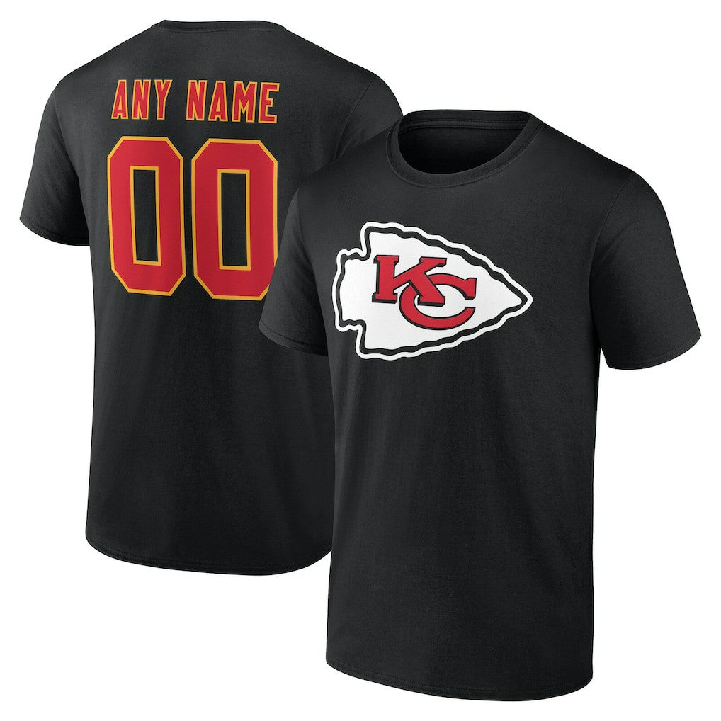 Kansas City Chiefs Big & Tall Team Authentic Custom T-Shirt - Black - NFL