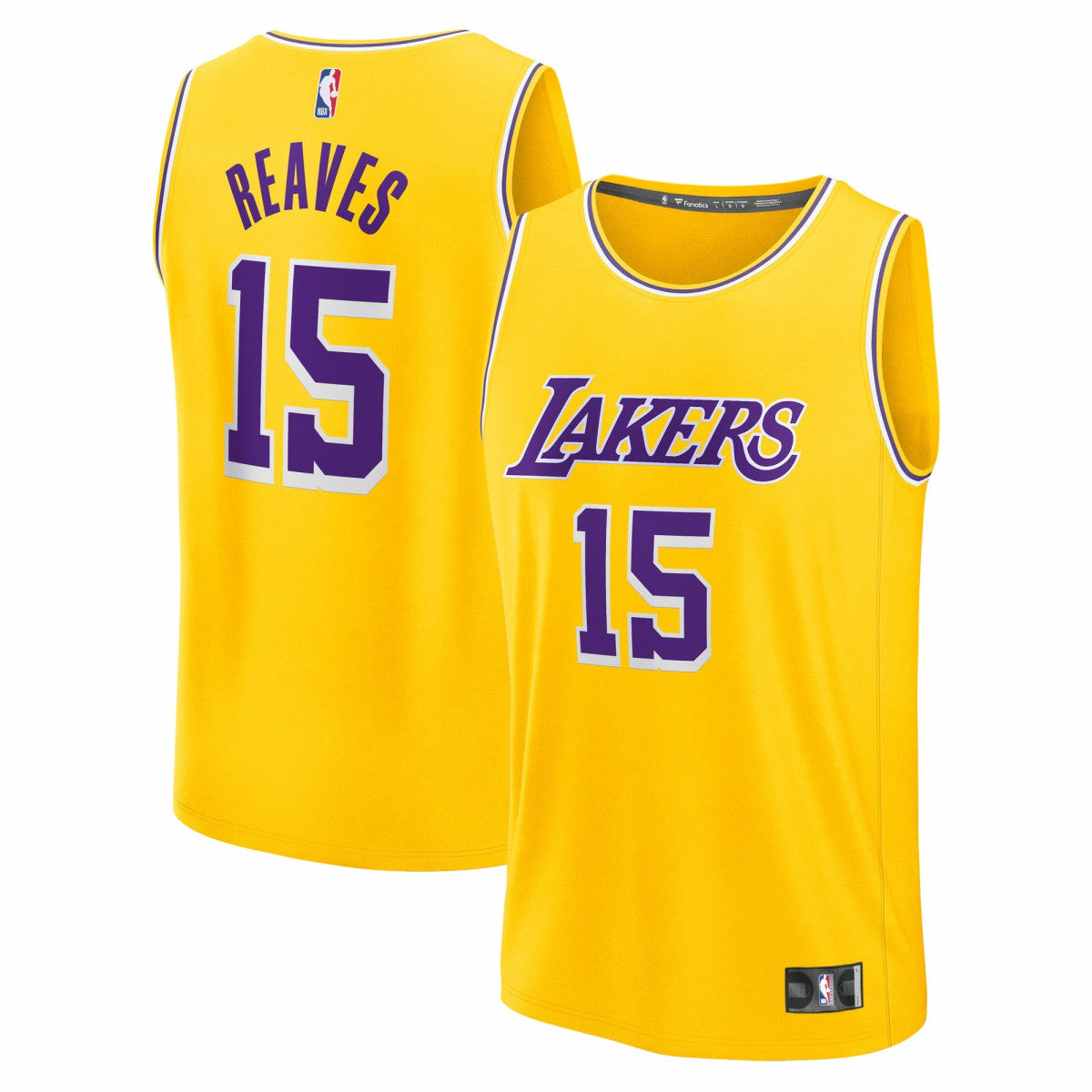 Fanatics Austin Reaves Los Angeles Lakers Fast Break Replica Jersey Gold Icon Edition