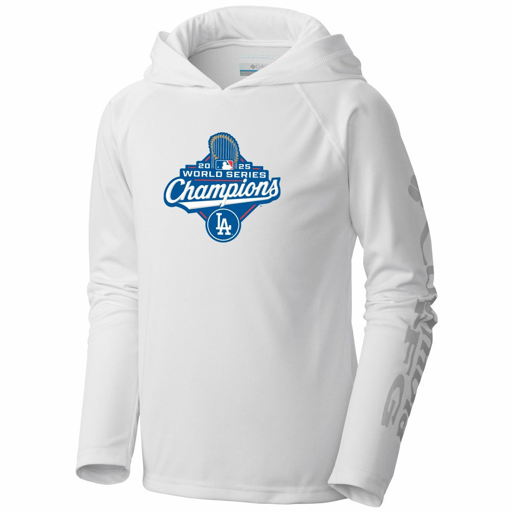 Los Angeles Dodgers Columbia Youth 2025 World Series Champions Terminal Tackle Omni-Shade Hoodie Outlet